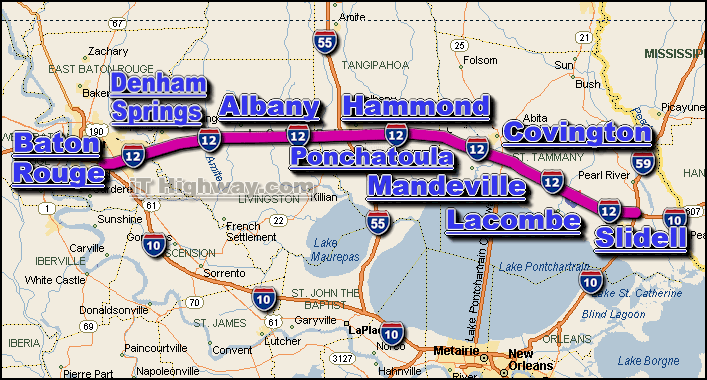 i-12 road and traffic conditions