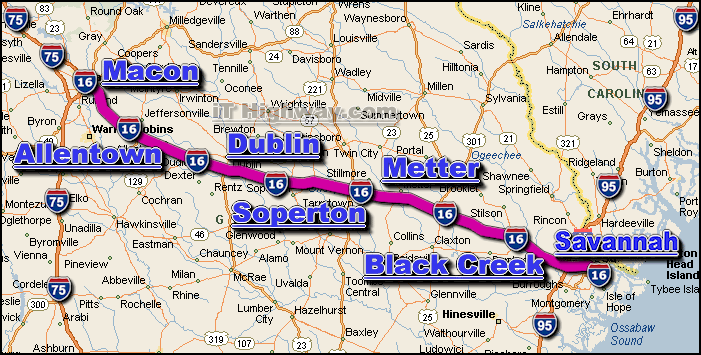 I-16 Road and Traffic Conditions