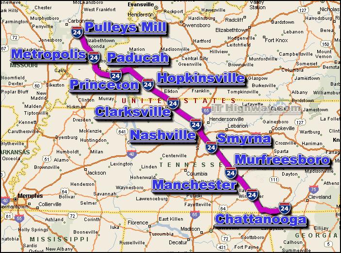 i-24 road and traffic conditions