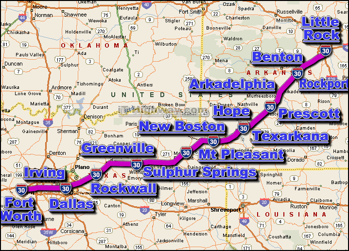 i-30 road and traffic conditions