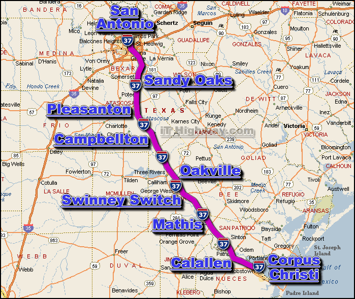 i-37 road and traffic conditions