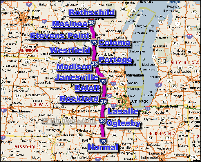 i-39 road and traffic conditions