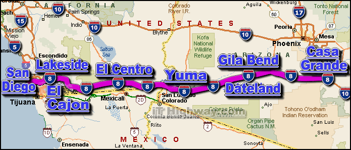 I-8 Road and Traffic Conditions