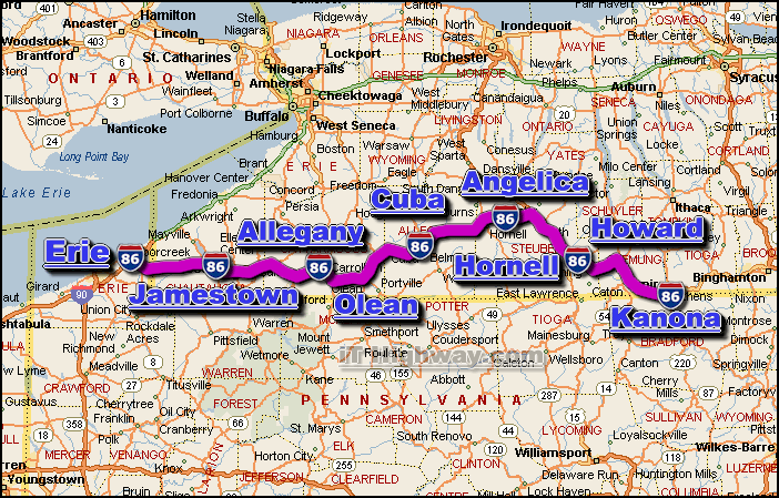 i-86 road and traffic conditions