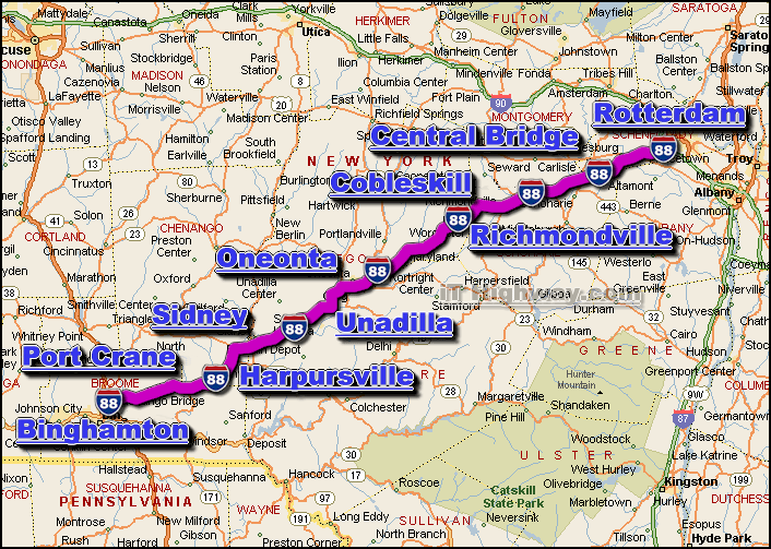 interstate 88 route map