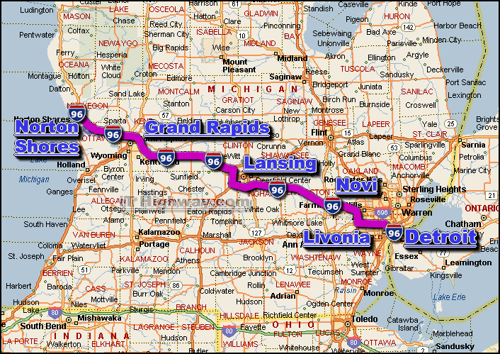 i-96 road and traffic conditions